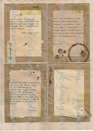 Aged Poem and Quote Cards Digital