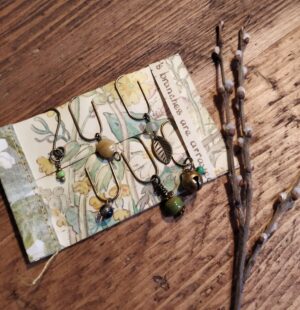 Woodland Inspired Book Charms, Handmade Set of 6 (bc02)